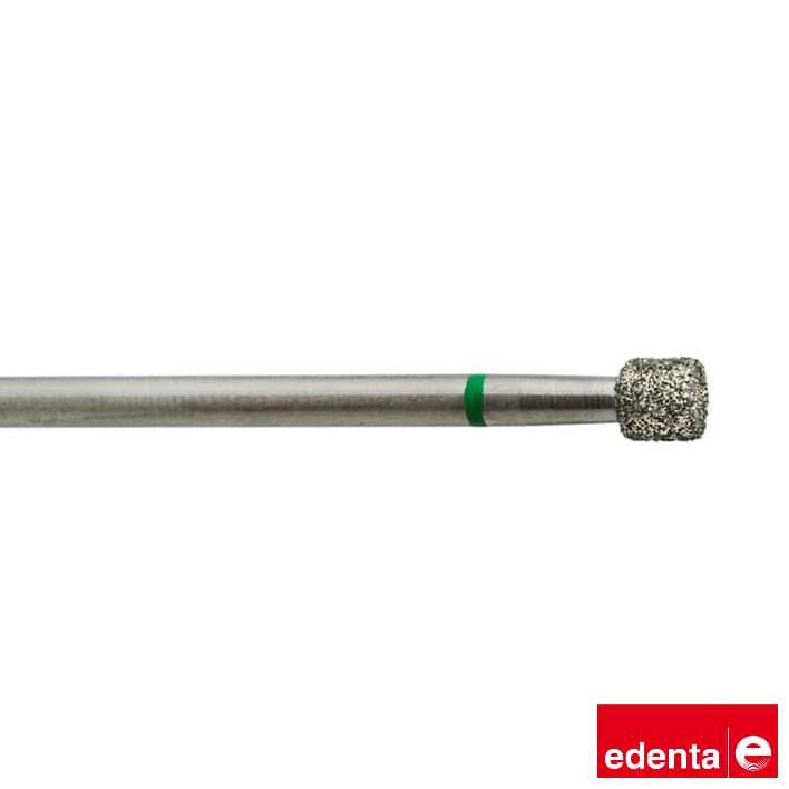 Dimanta frēze "cilindrs" zaļa, GR, ᴓ3,7mm EDENTA