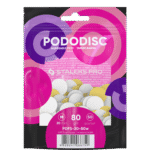 PODODISC STALEKS PRO Maināmi faili pedikīra diskam uz mīksta pamata M 80grit PDFS-20-80W (50gb. baltā krāsā)