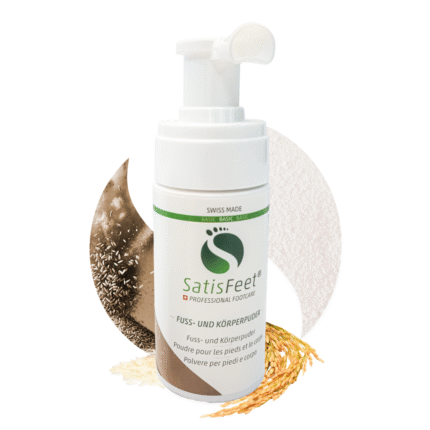 SatisFeet Fuss und Korperpuder pūderis mitrai ādai 30g