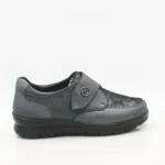 G COMFORT Ādas ortopēdiskie apavi ar līplentas aizdari - metāliski zili